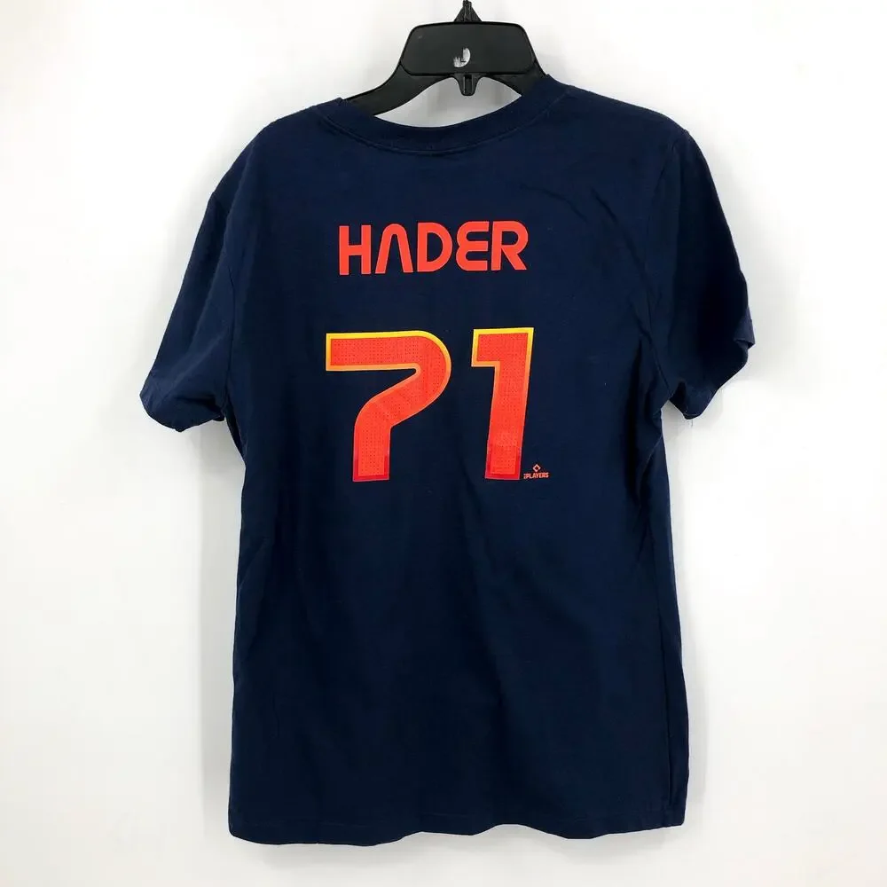 NIKE Women's Josh Hader Houston City Connect Player T Shirt Small Navy NWT